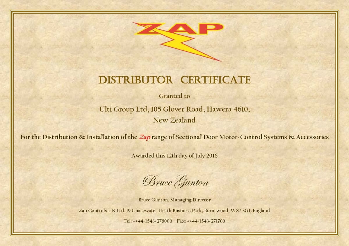 ZAP Controls Ulti Group